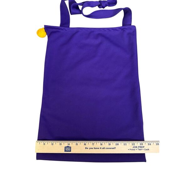 Vintage Mardi Gras Trinket and Bead Tote Bag C. V. Gambina Purple Clown - Picture 8 of 10